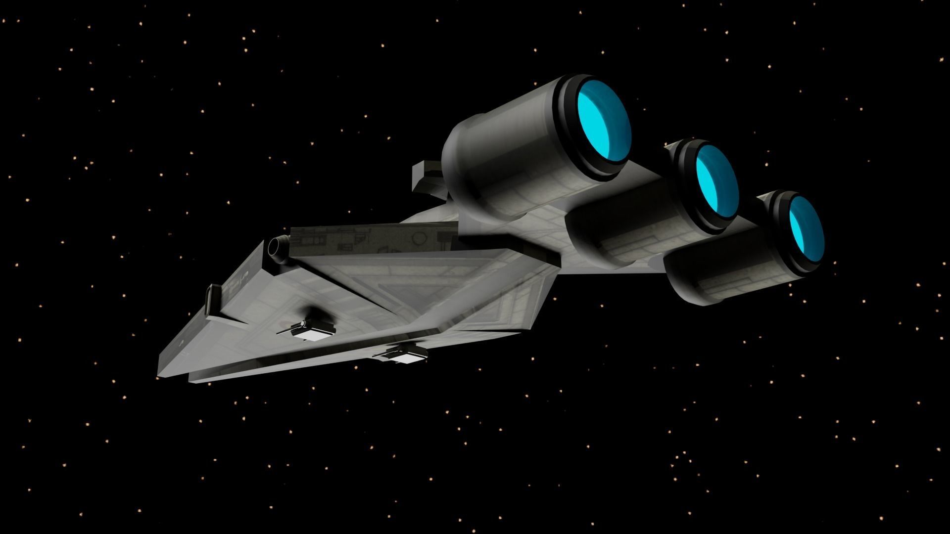Star Wars - Republic Light Cruiser 3D model_5