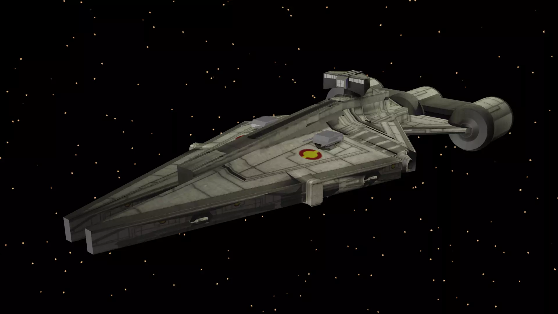 Star Wars - Republic Light Cruiser 3D model_0