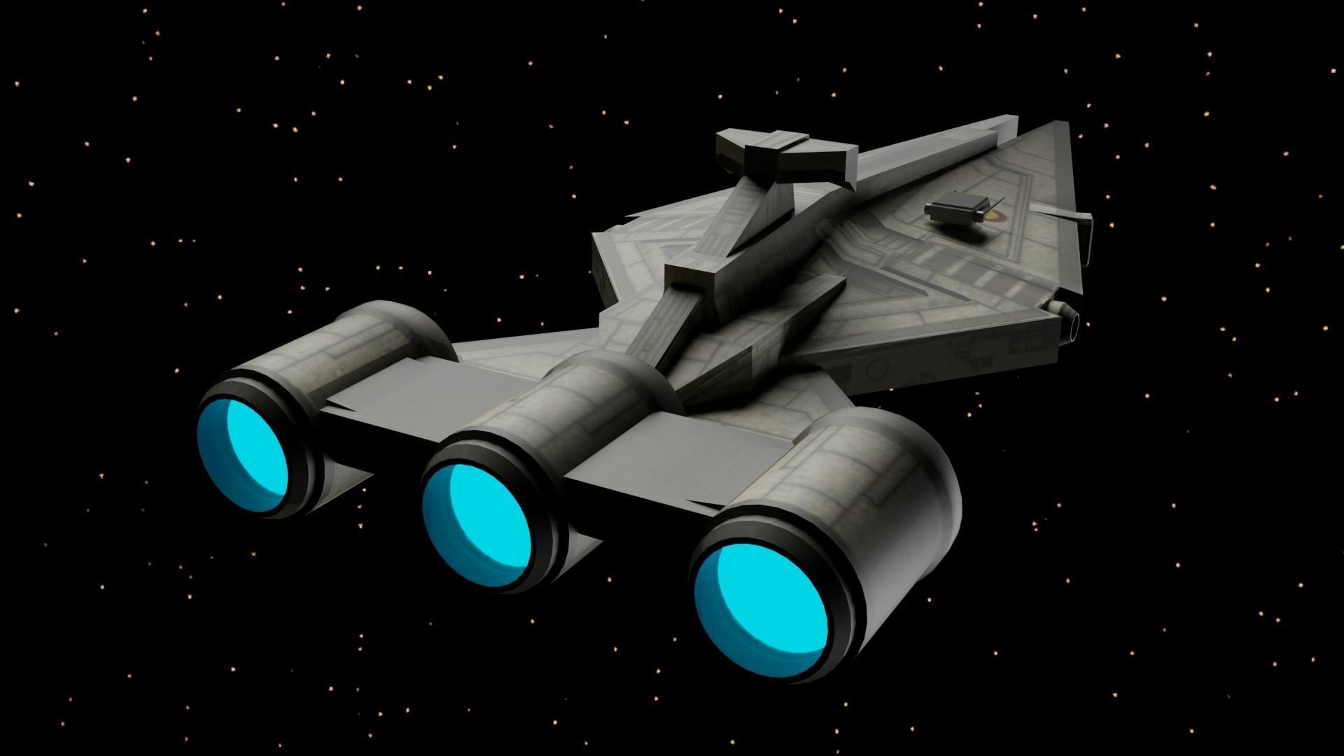 Star Wars - Republic Light Cruiser 3D model_4