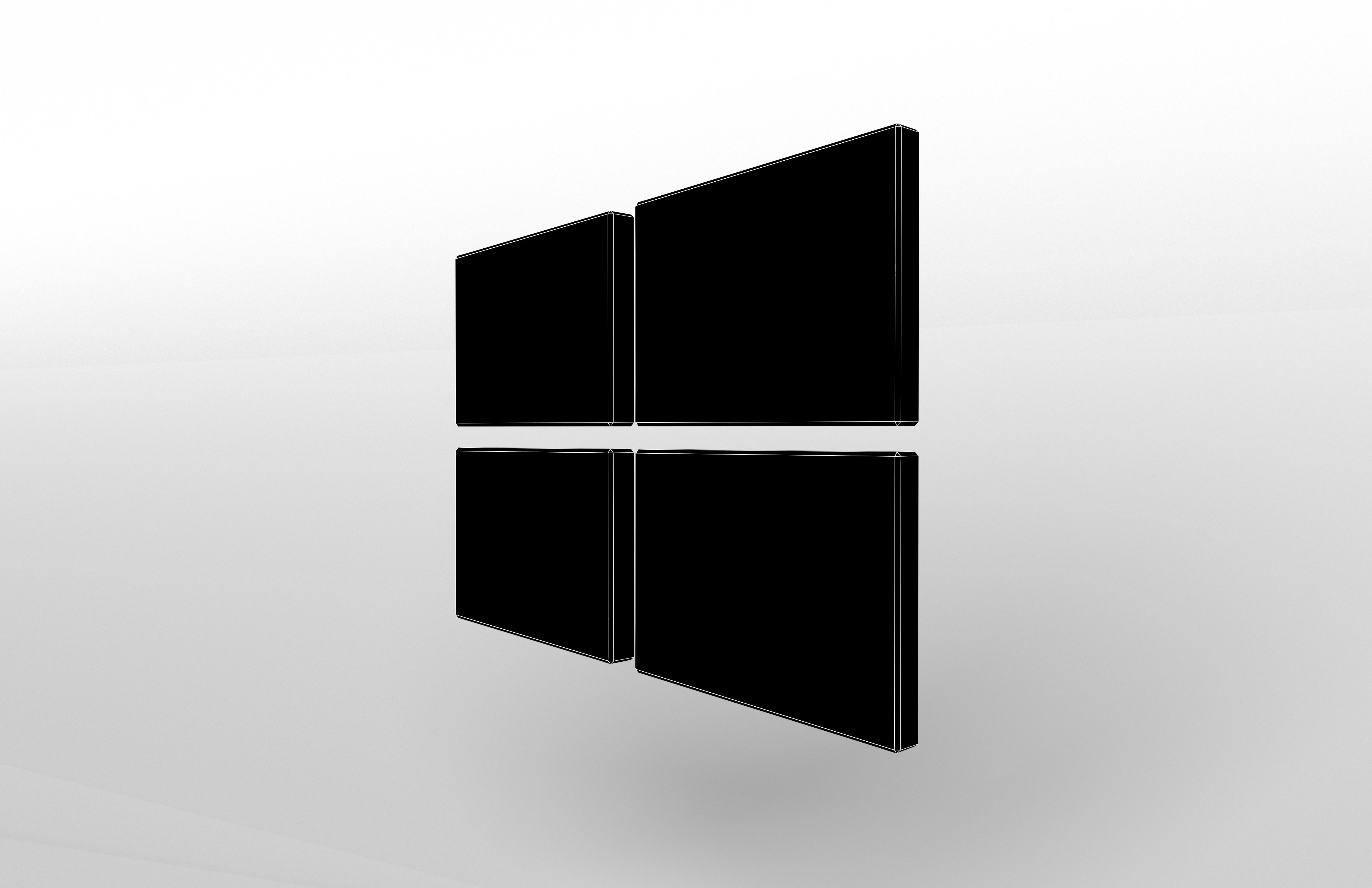 Windows 10 Logo v1 005 Free low-poly 3D model_6
