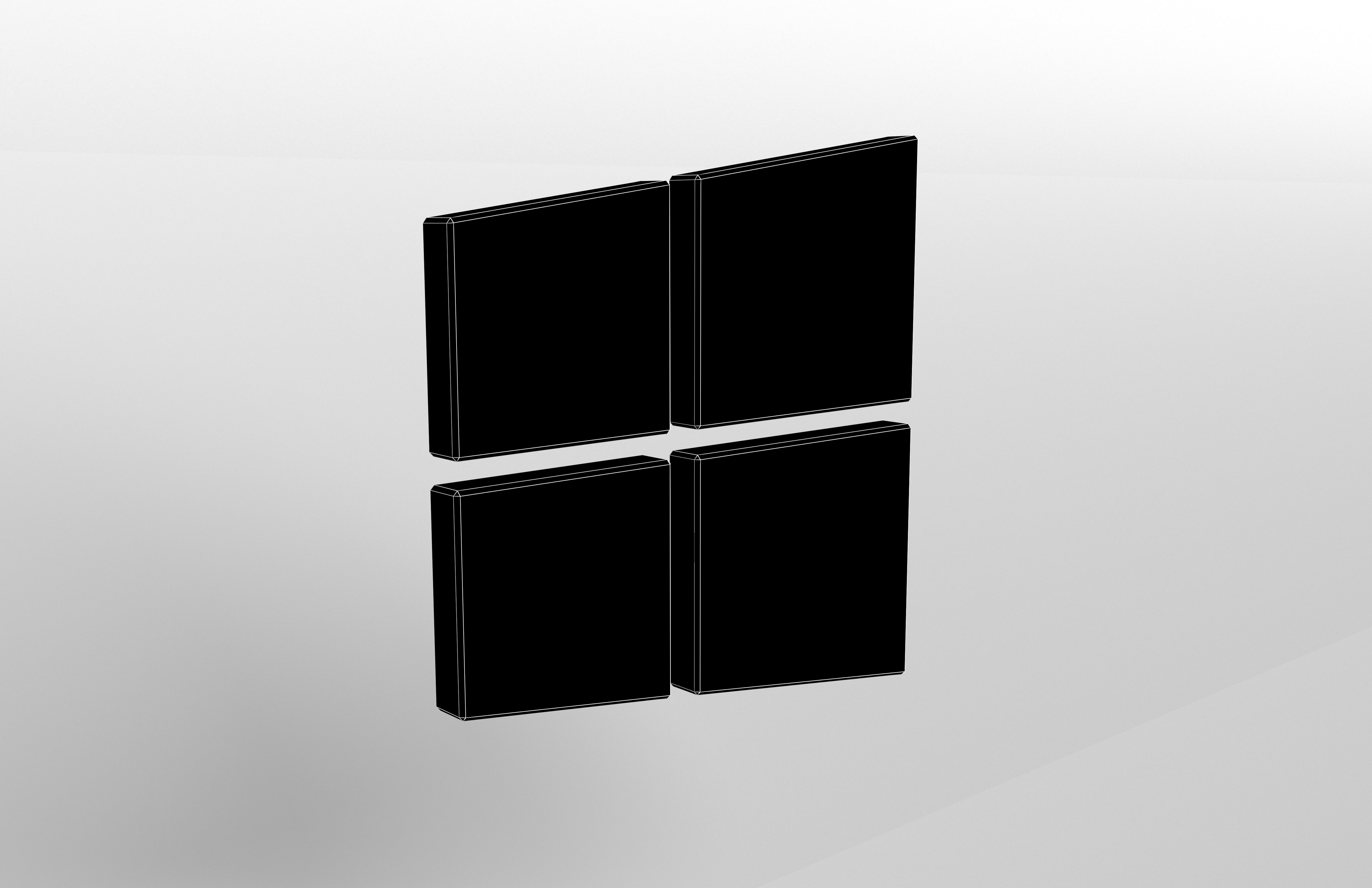 Windows 10 Logo v1 005 Free low-poly 3D model_7