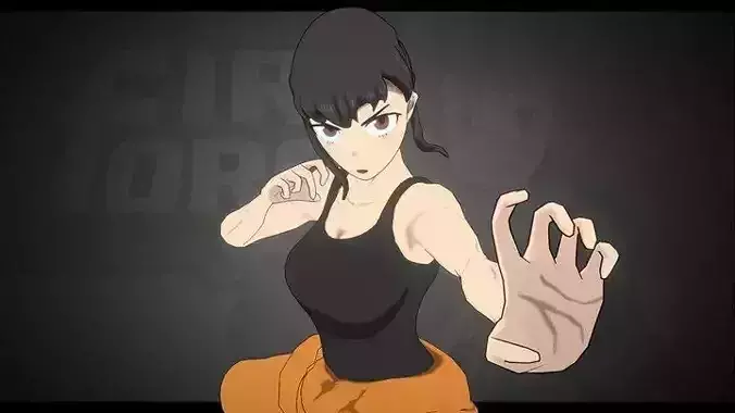 Maki Oze Fire Force - VRChat files and T-Pose Rigged