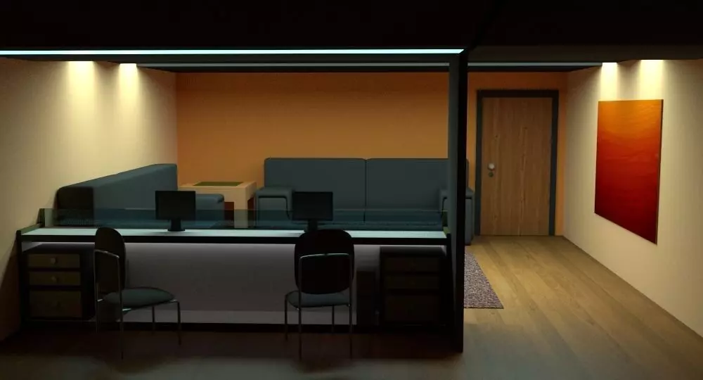 Company Reception Free low-poly 3D model