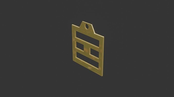 rgd li trigram pendant mk3 3D print model