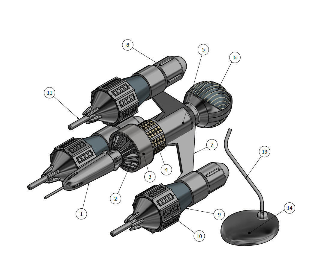 Liberator  Blakes 7 3D print model_1