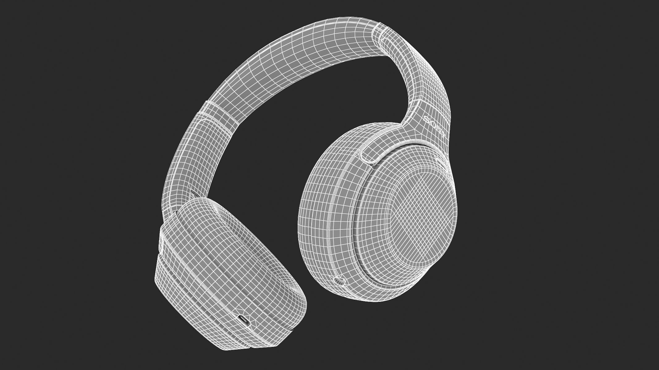 Sony Headphones WH1000XM3 3D model_26