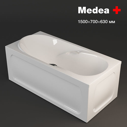 Bath rectangular Medea 3D model