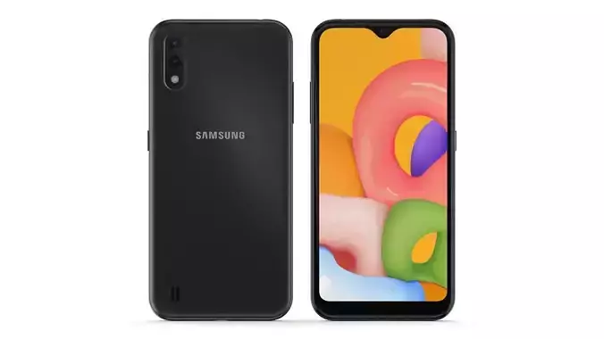 Samsung Galaxy A01 Black 3D model