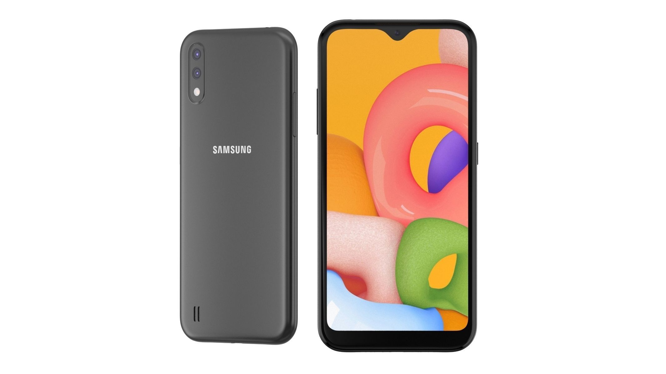 Samsung Galaxy A01 Black 3D model_4