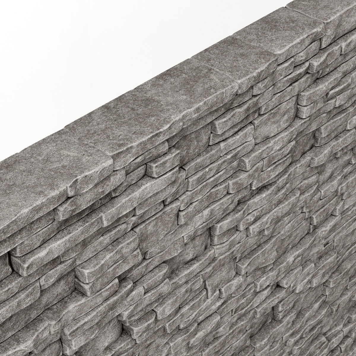 Brick stone wall granite many n3 3D model_13