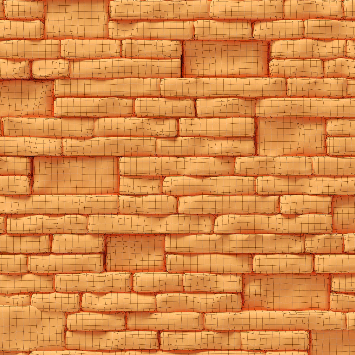 Brick stone wall granite many n3 3D model_28