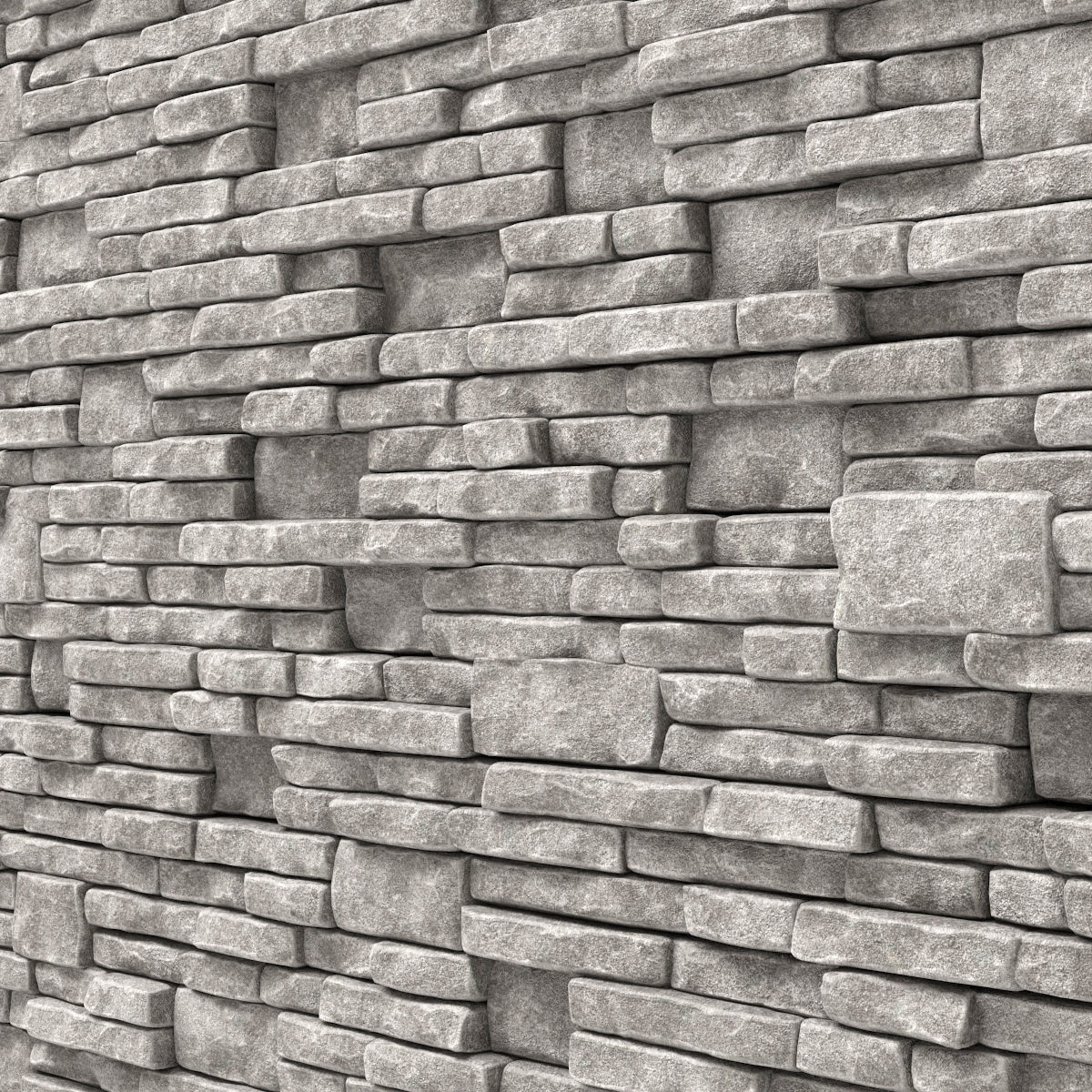 Brick stone wall granite many n3 3D model_15