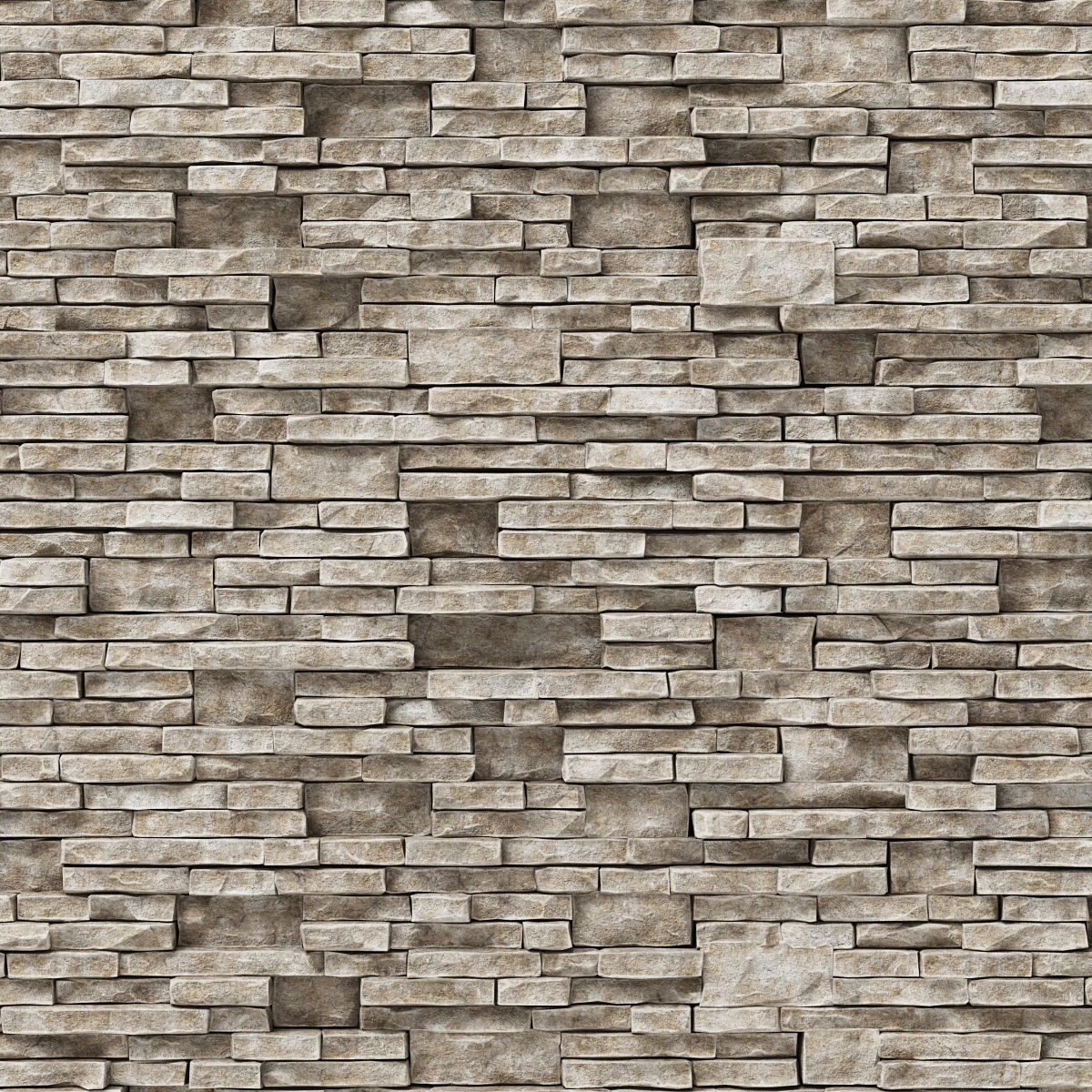 Brick stone wall granite many n3 3D model_5