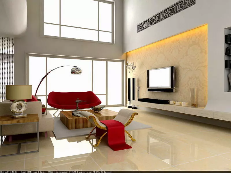 furniture set modern living room with Free 3D model