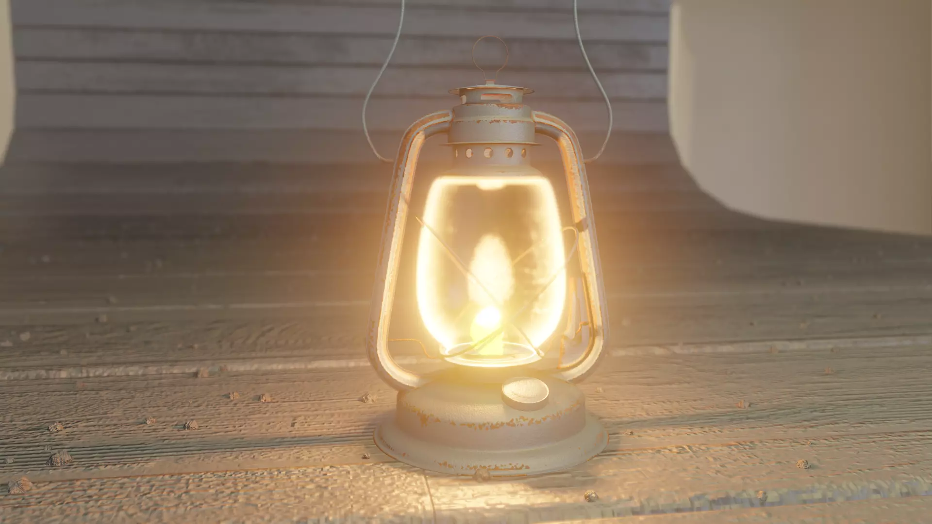 lantern model uv unwrapped and textured 3D model