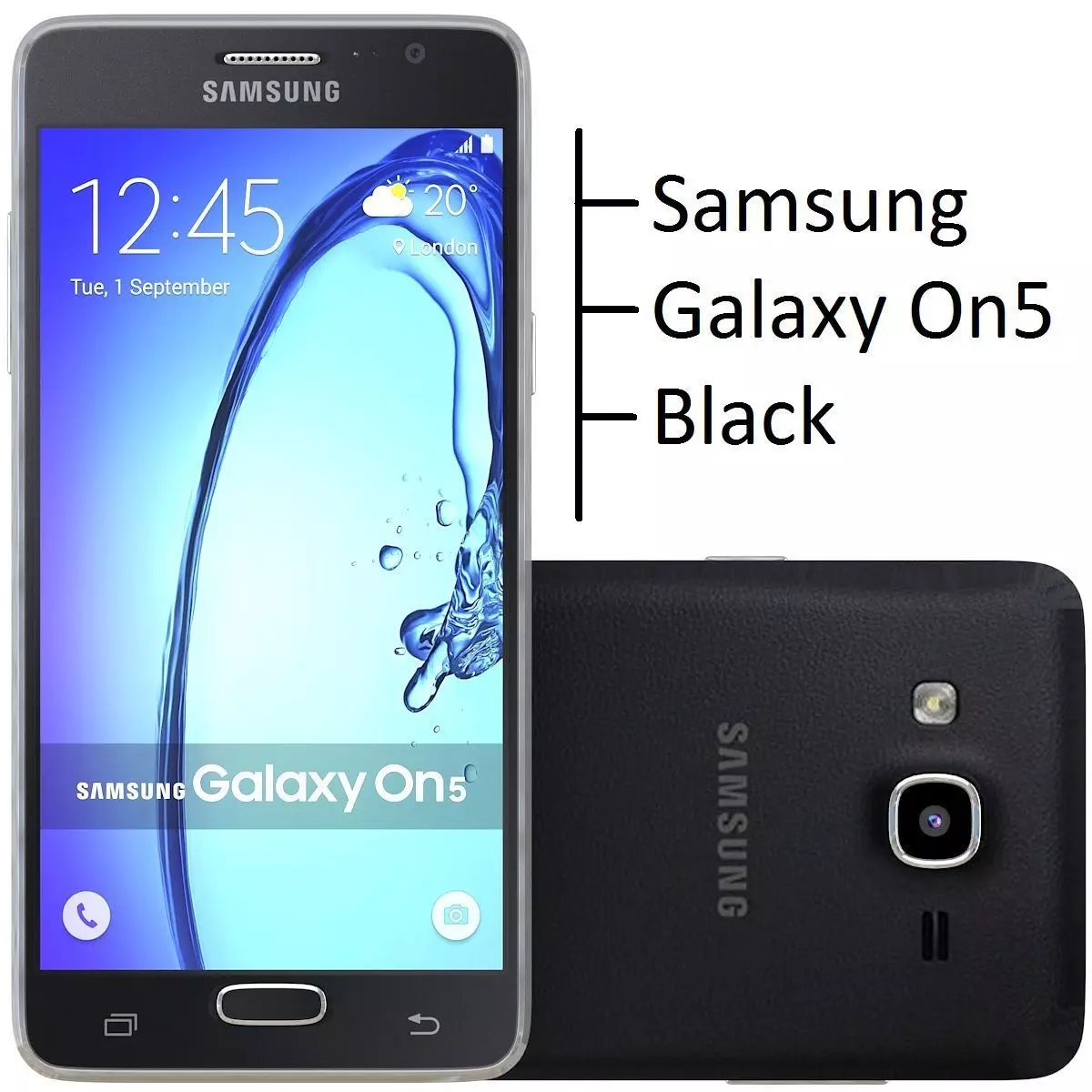 Samsung Galaxy On5 Black 3D model