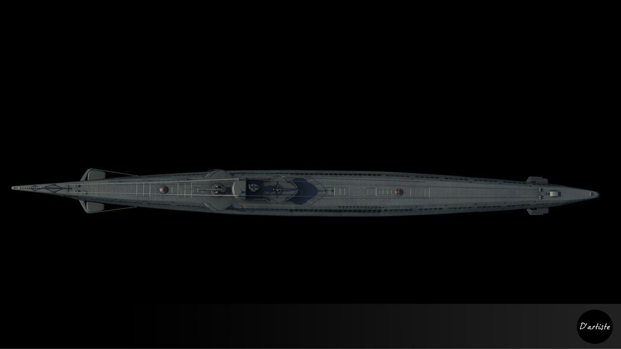 Soviet submarine S-13 C-13 1945 Low-poly 3D model_4