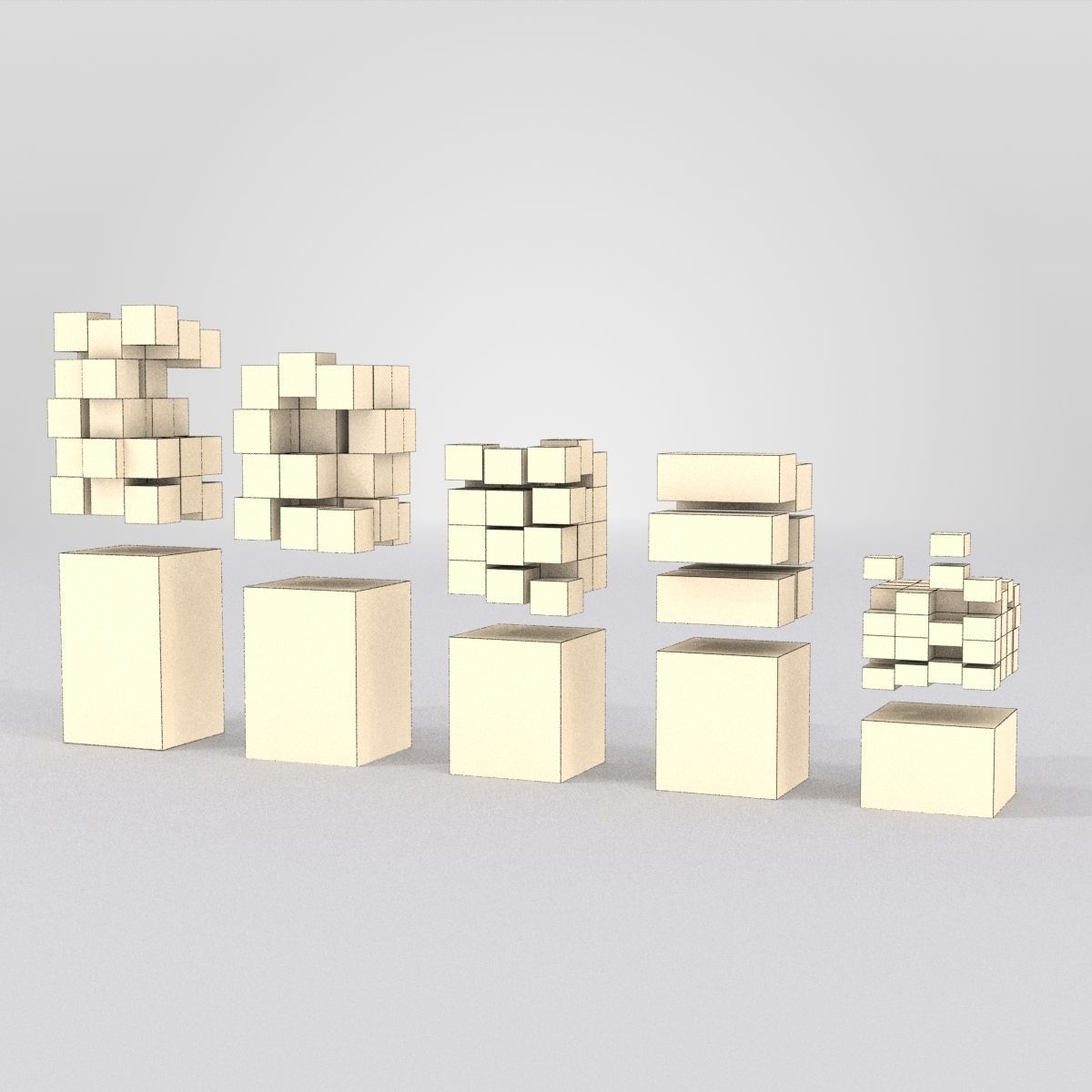 Forklift And Cargo Low-poly 3D model_44