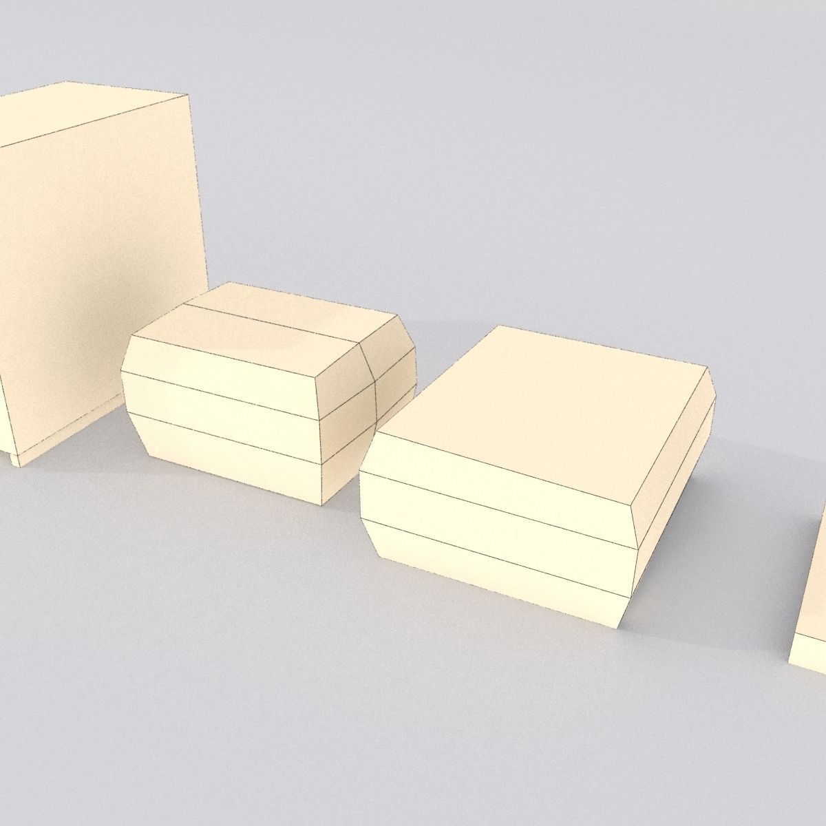 Forklift And Cargo Low-poly 3D model_27