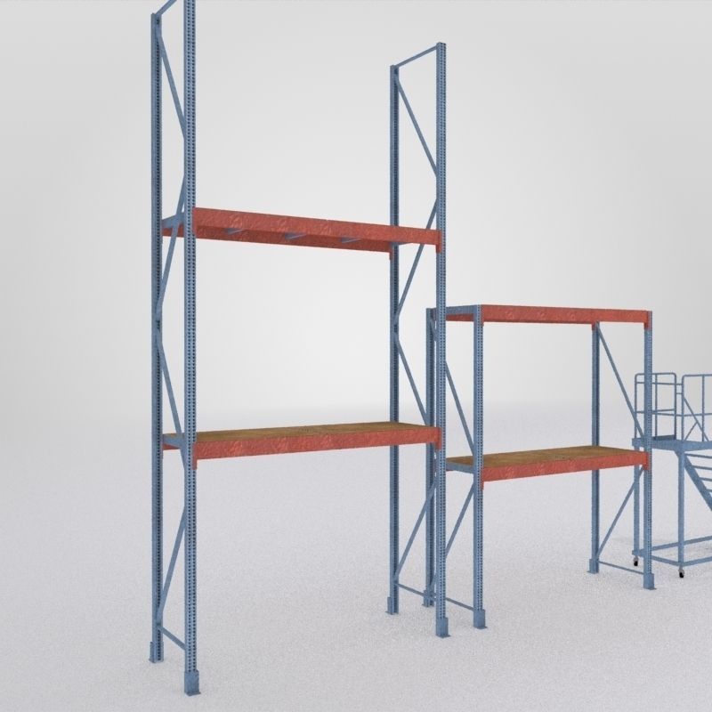 Forklift And Cargo Low-poly 3D model_10