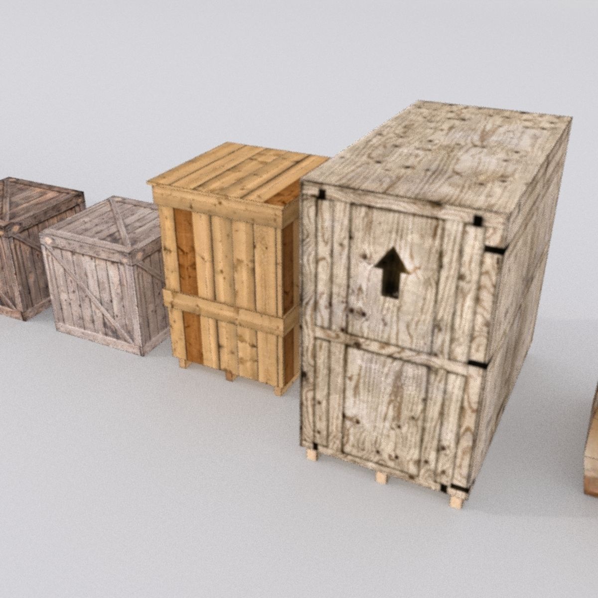 Forklift And Cargo Low-poly 3D model_23