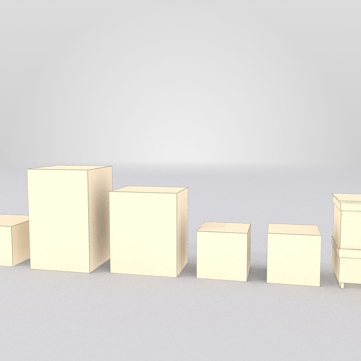 Forklift And Cargo Low-poly 3D model_21