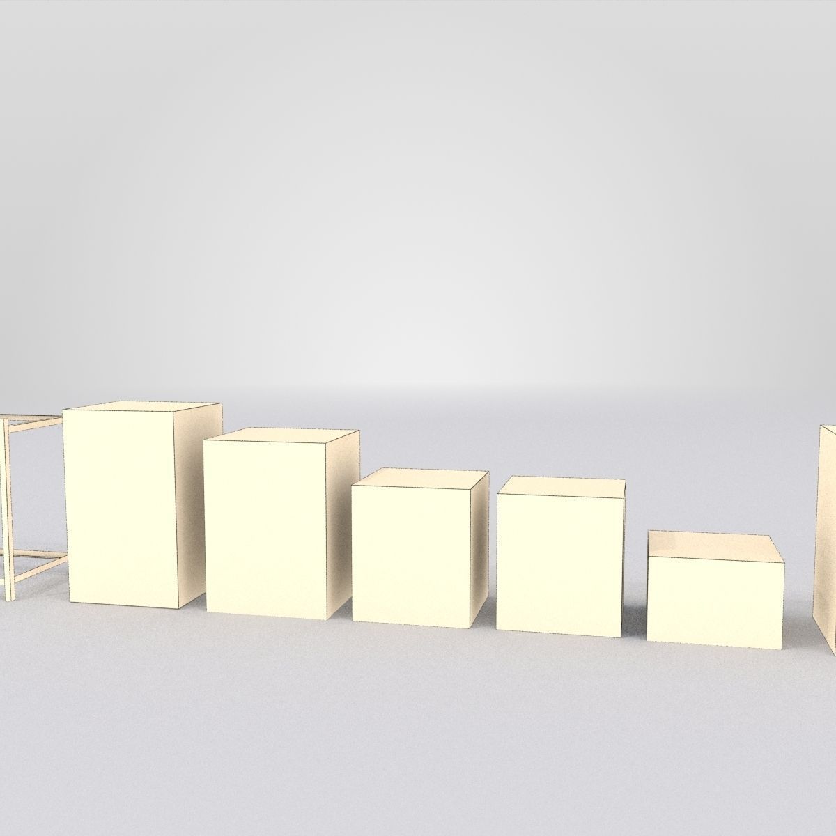 Forklift And Cargo Low-poly 3D model_18