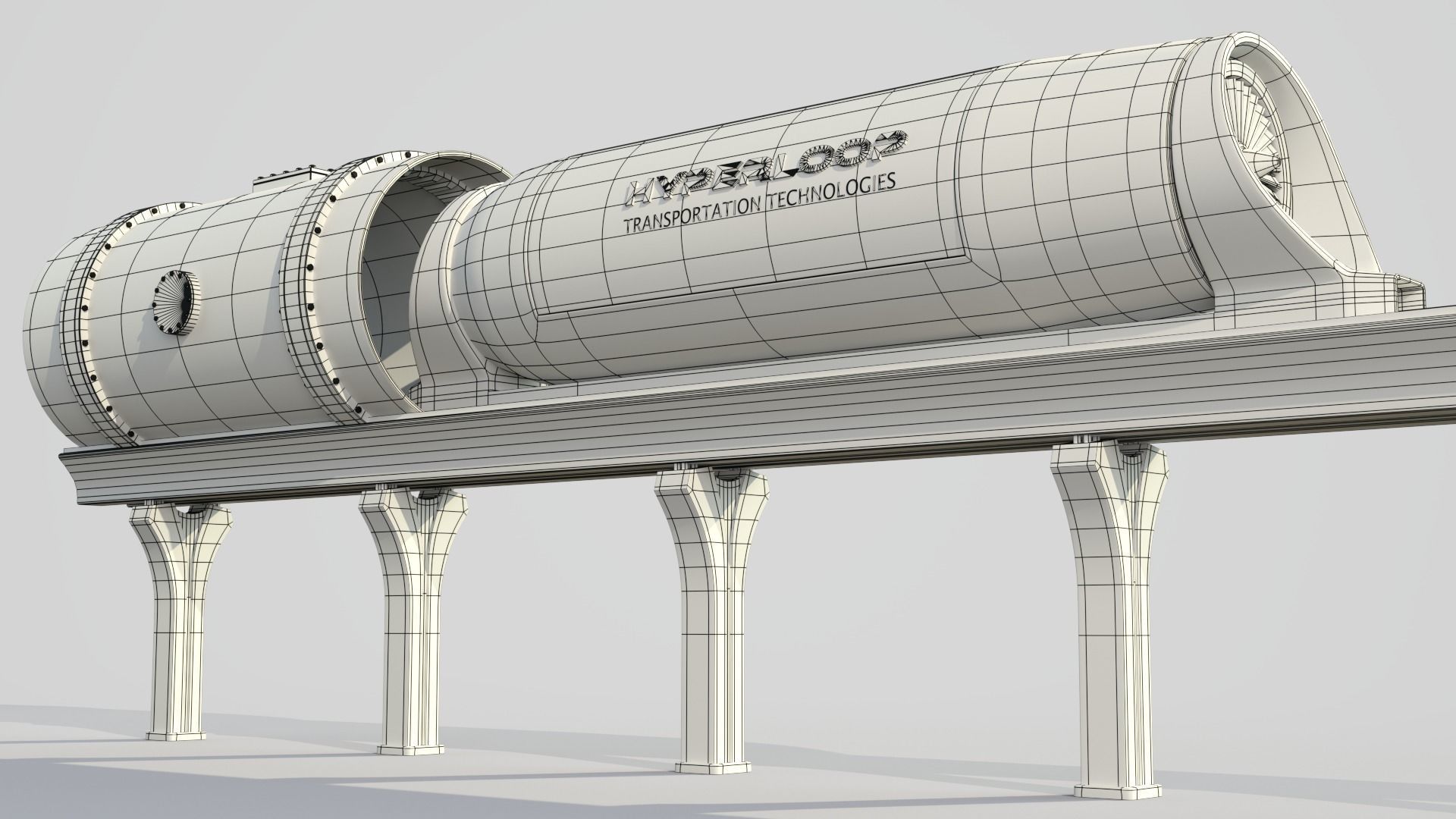 Hyperloop Train 3D model_13