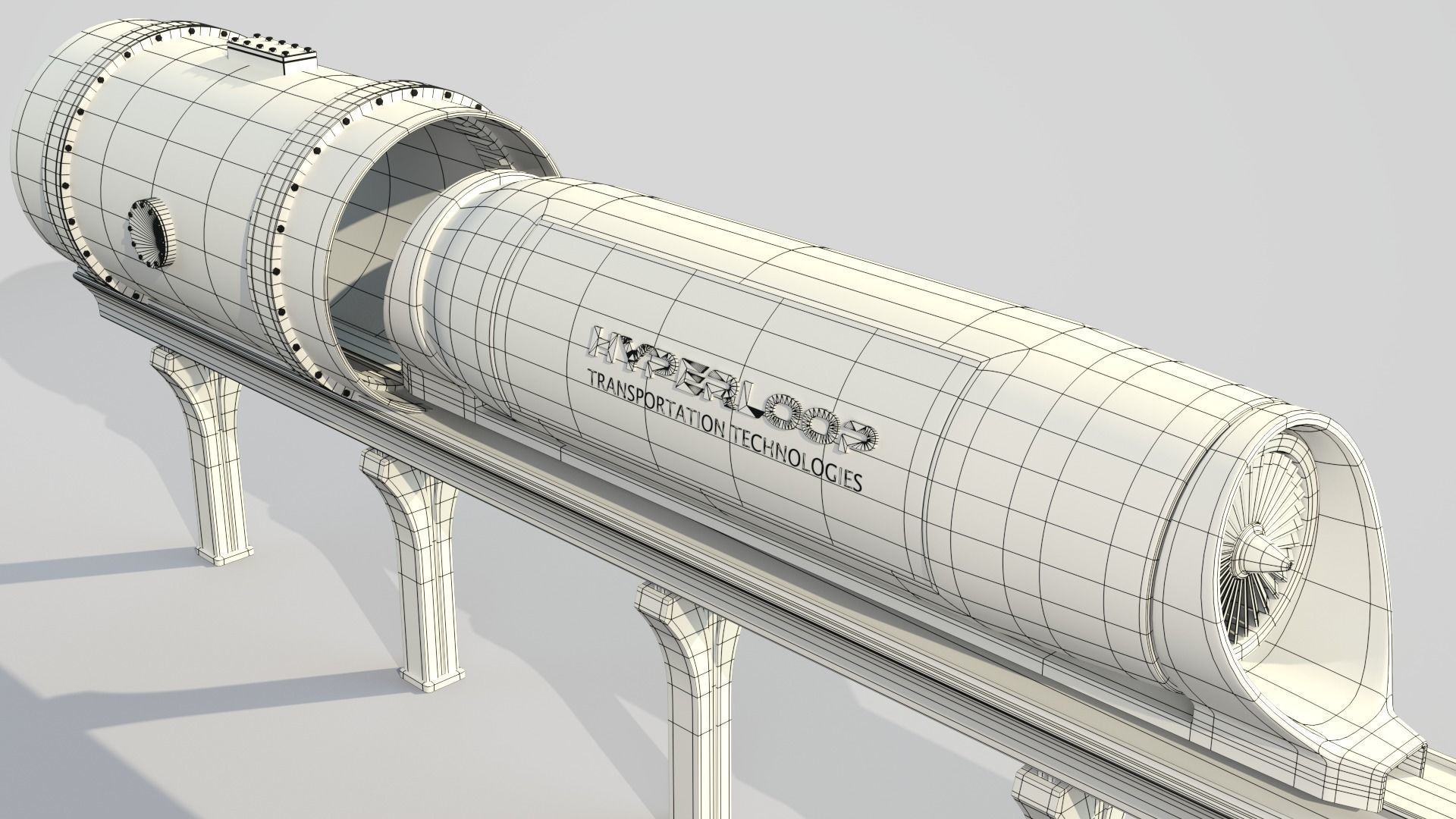 Hyperloop Train 3D model_11