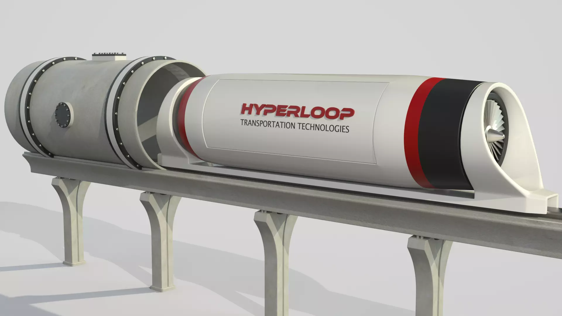 Hyperloop Train 3D model_0