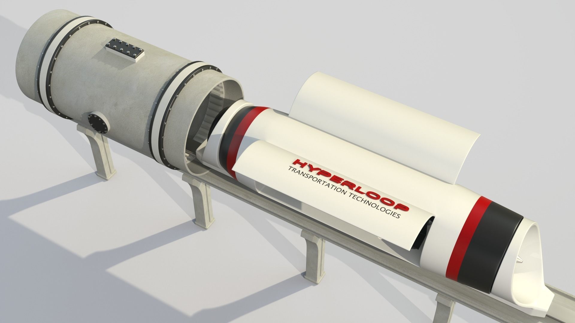 Hyperloop Train 3D model_8