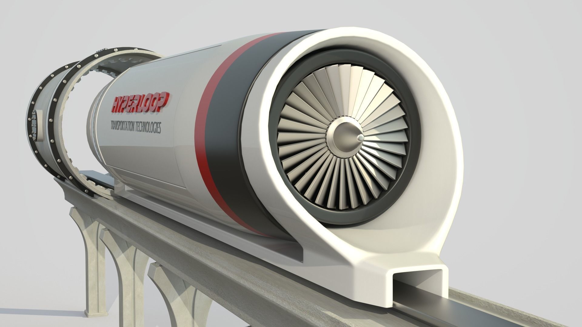 Hyperloop Train 3D model_3