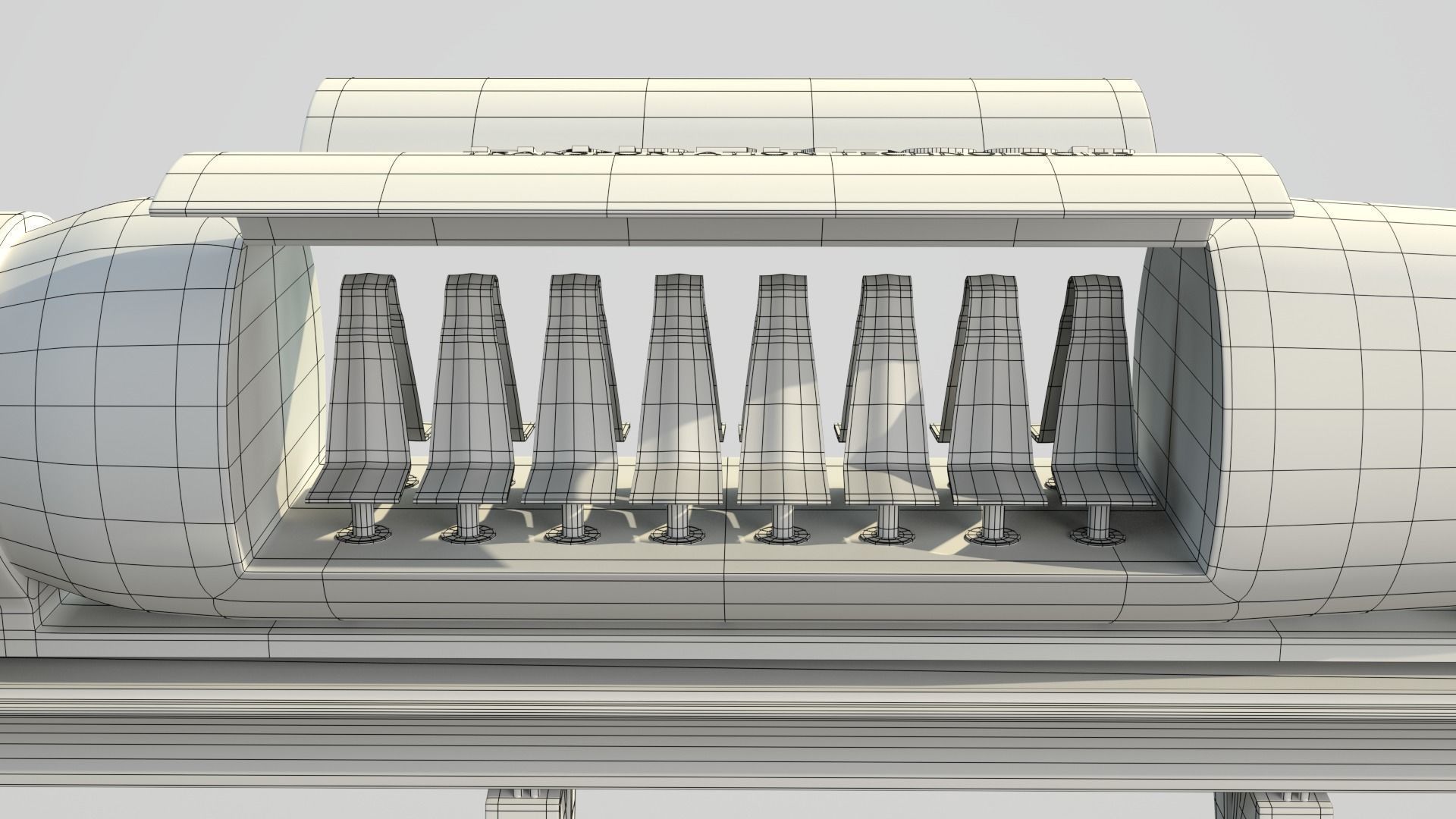 Hyperloop Train 3D model_14