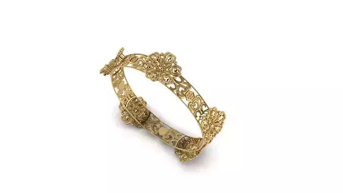 Bangle gold filigree