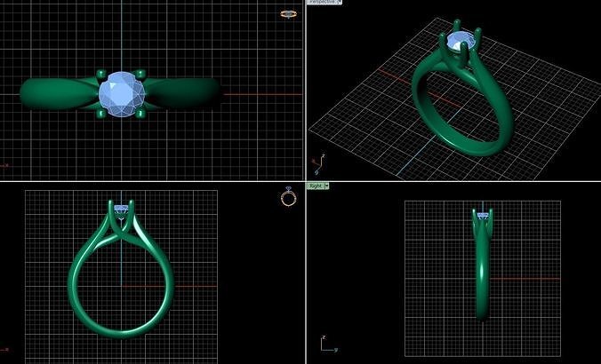 Zukib-0002-W-Ge0001 - Diamond ring so nice - so simple 3D print model