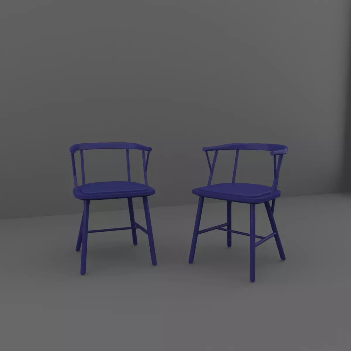 Chair pair of chairs 3D model