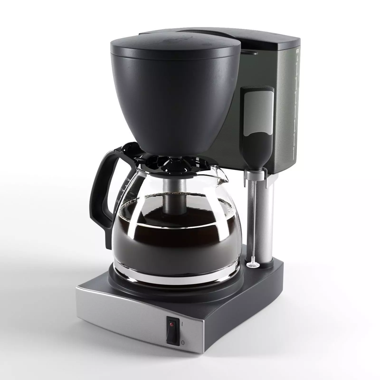 Silver Wave Coffee Maker 3D model_0