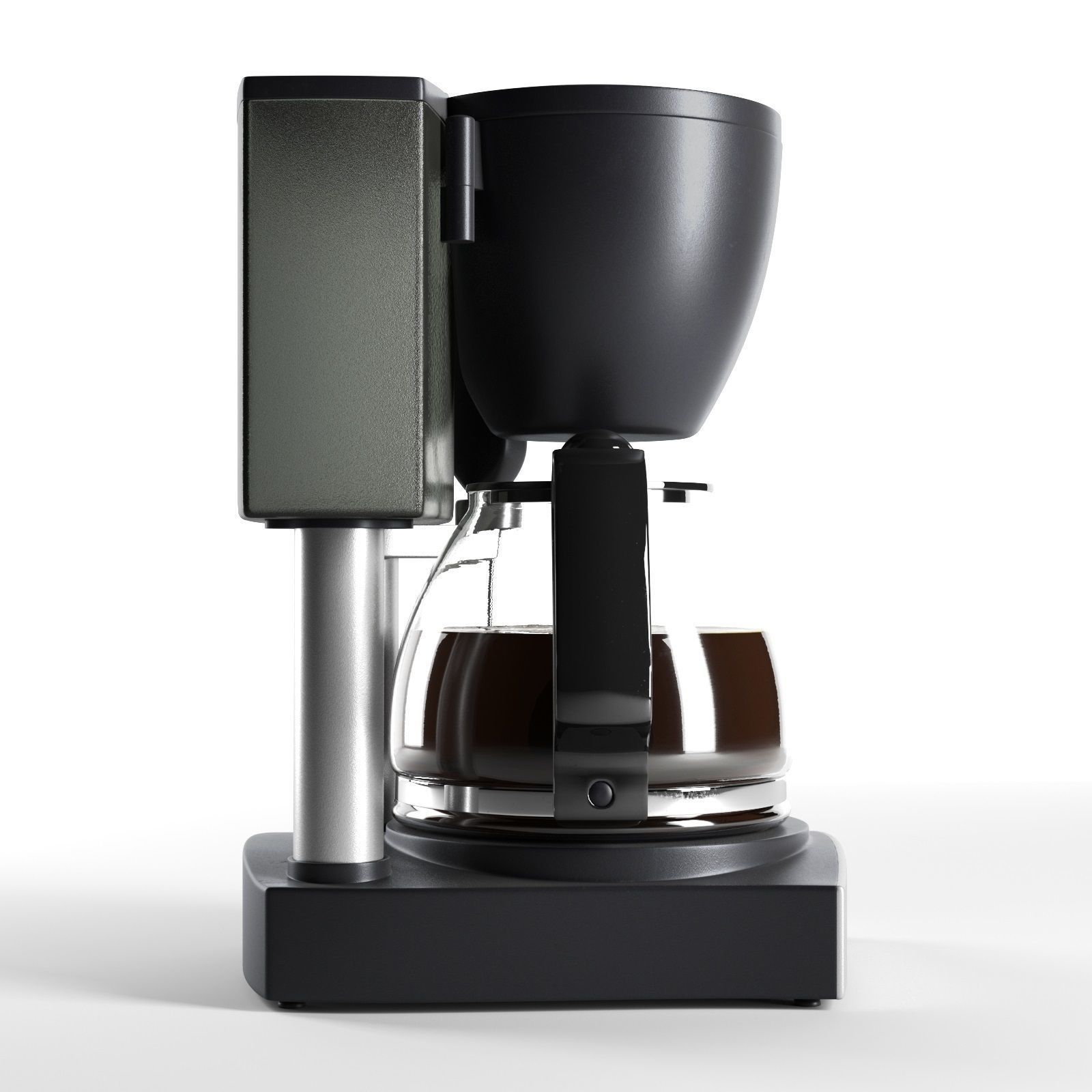 Silver Wave Coffee Maker 3D model_1