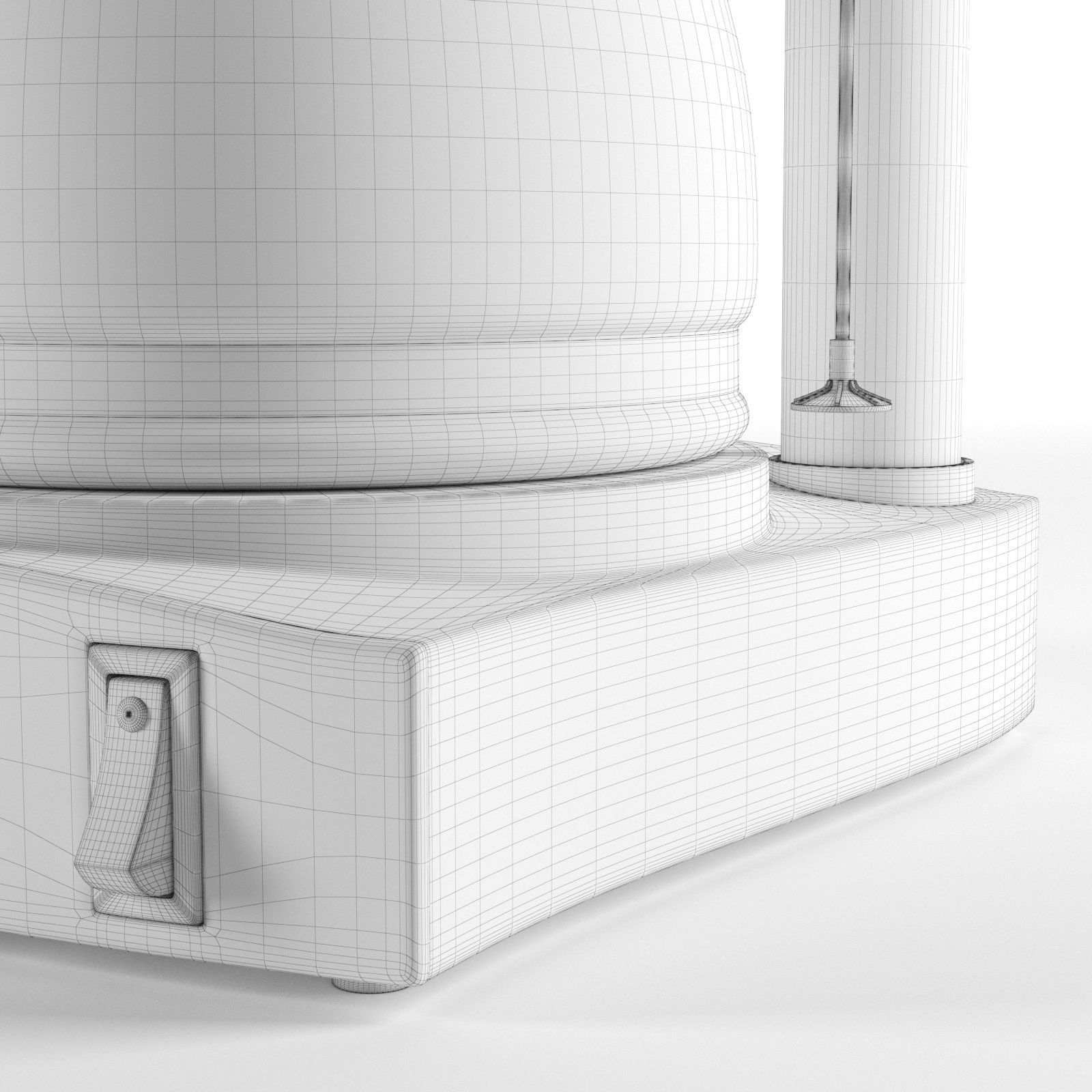 Silver Wave Coffee Maker 3D model_4