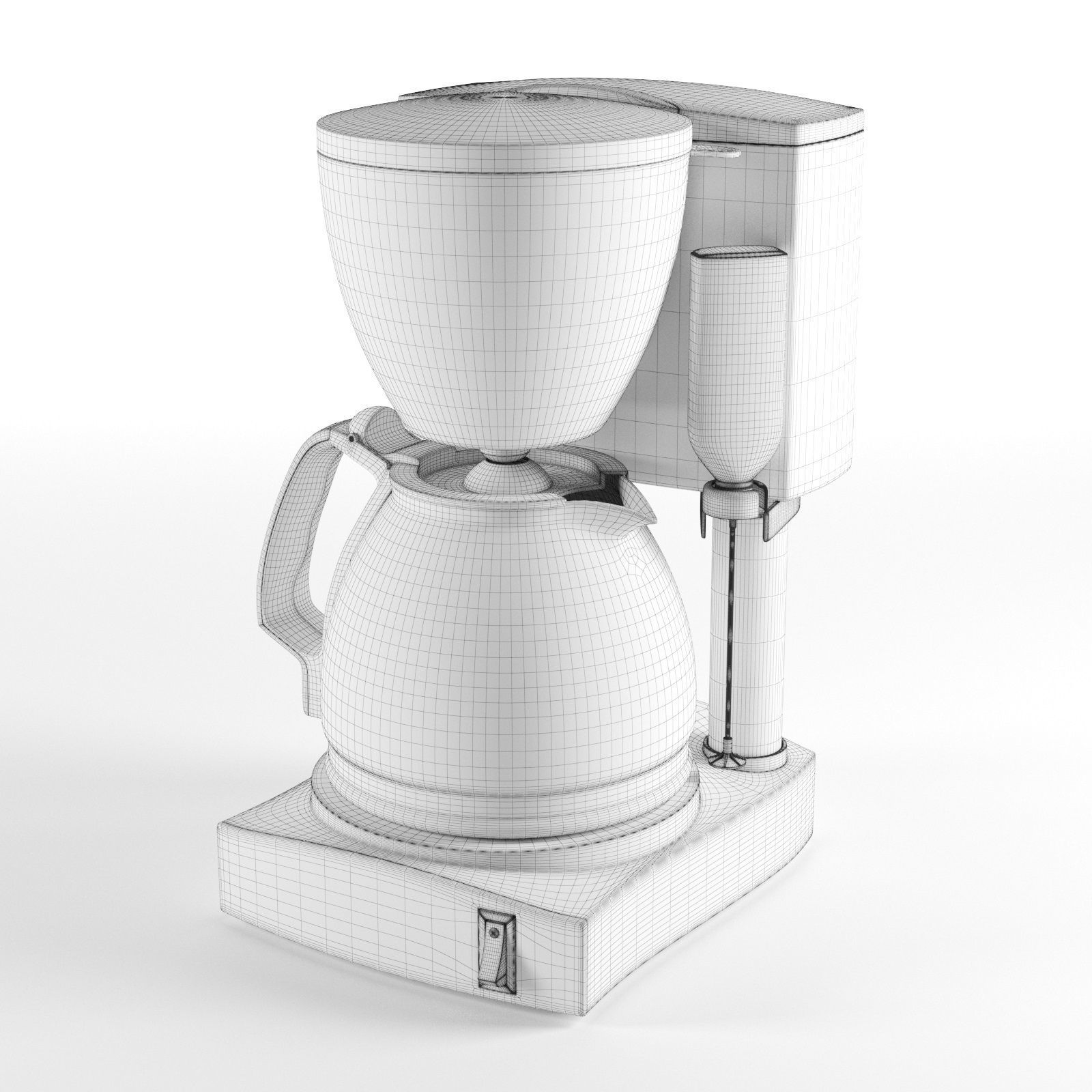 Silver Wave Coffee Maker 3D model_3