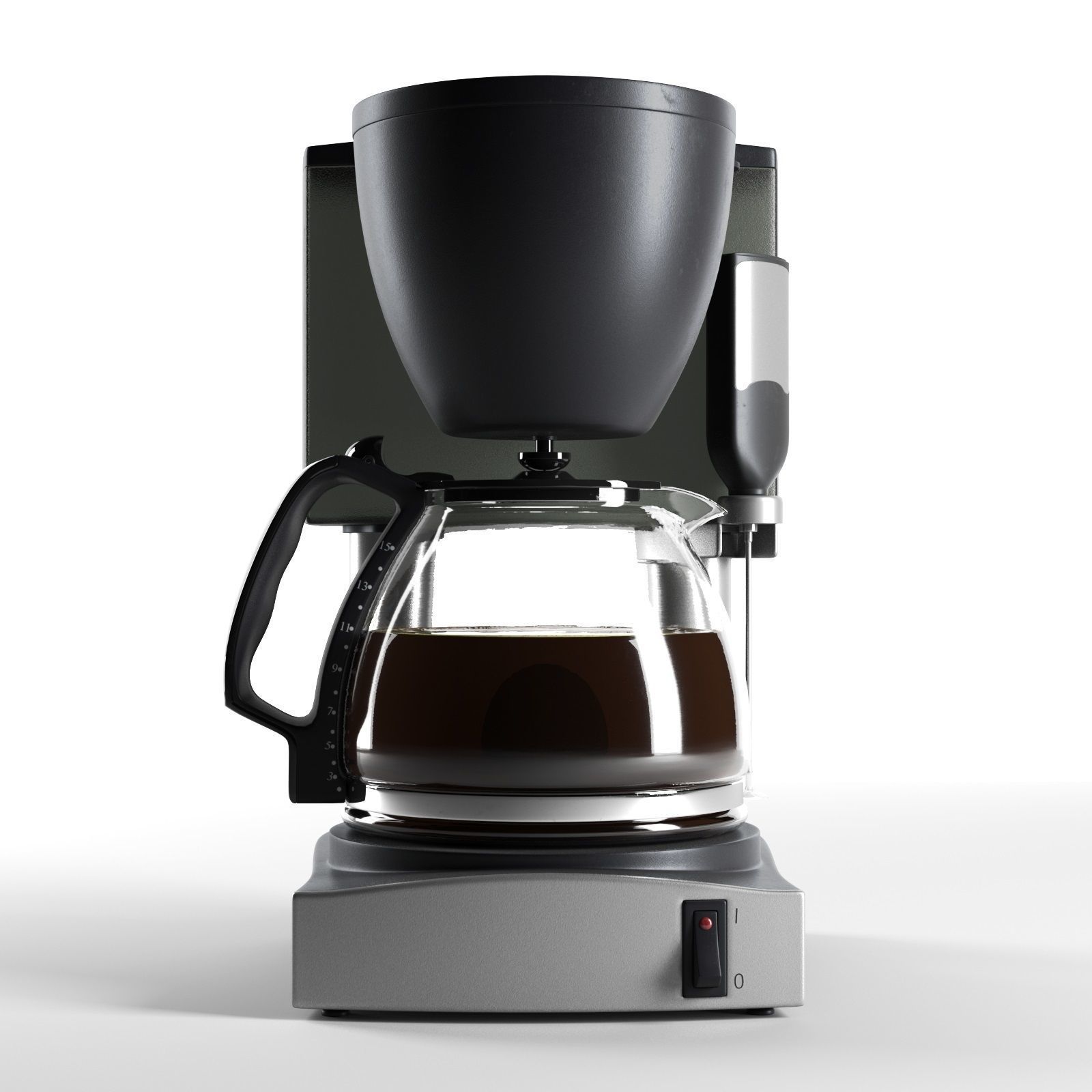 Silver Wave Coffee Maker 3D model_2