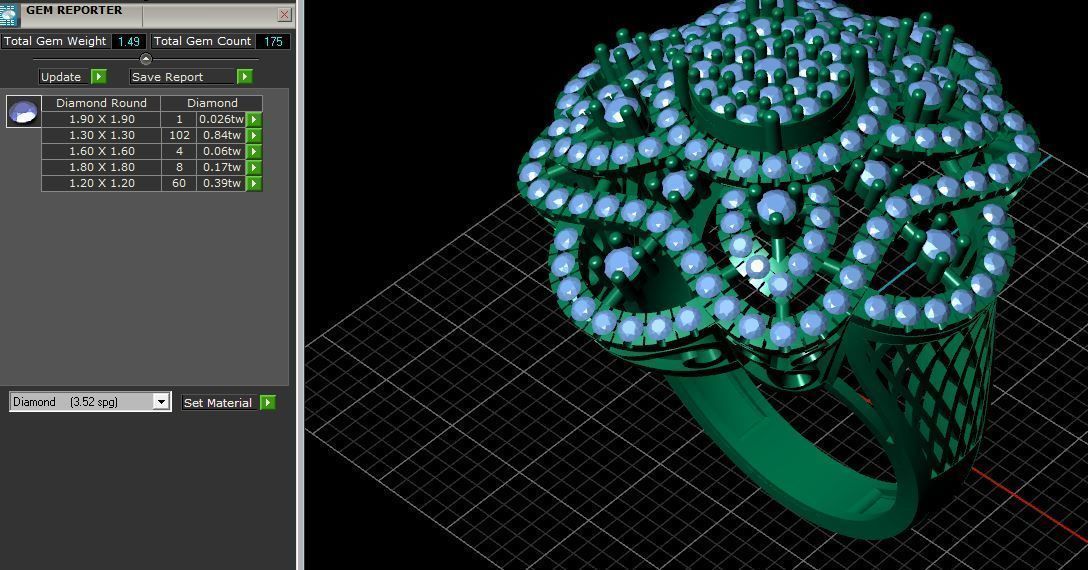 DIAMOND RING 3D print model_3