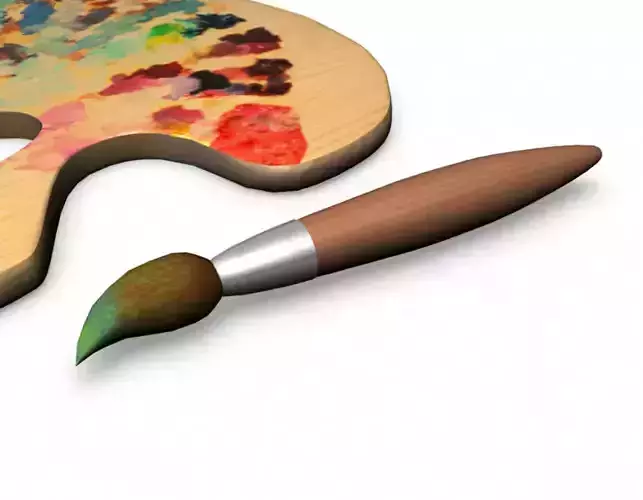 painting brush Free 3D model