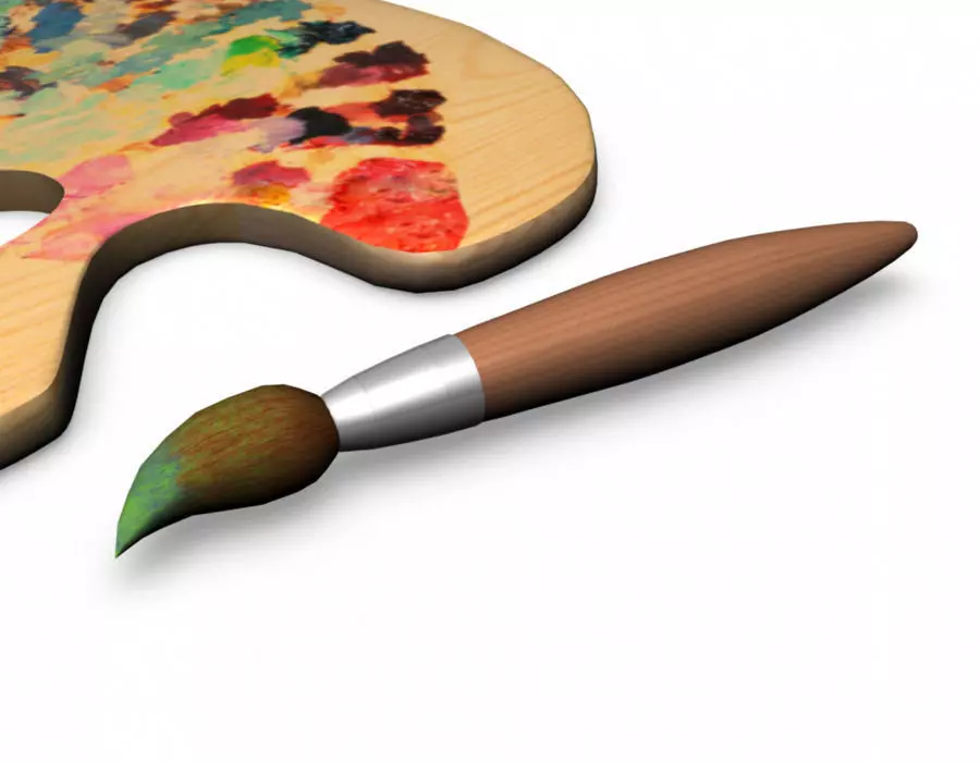 painting brush Free 3D model