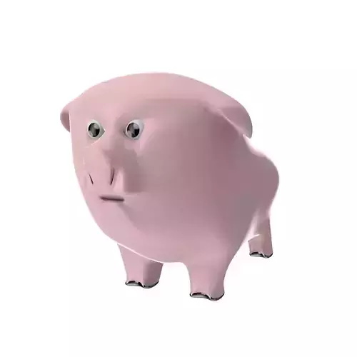 Pig toy Free low-poly 3D model
