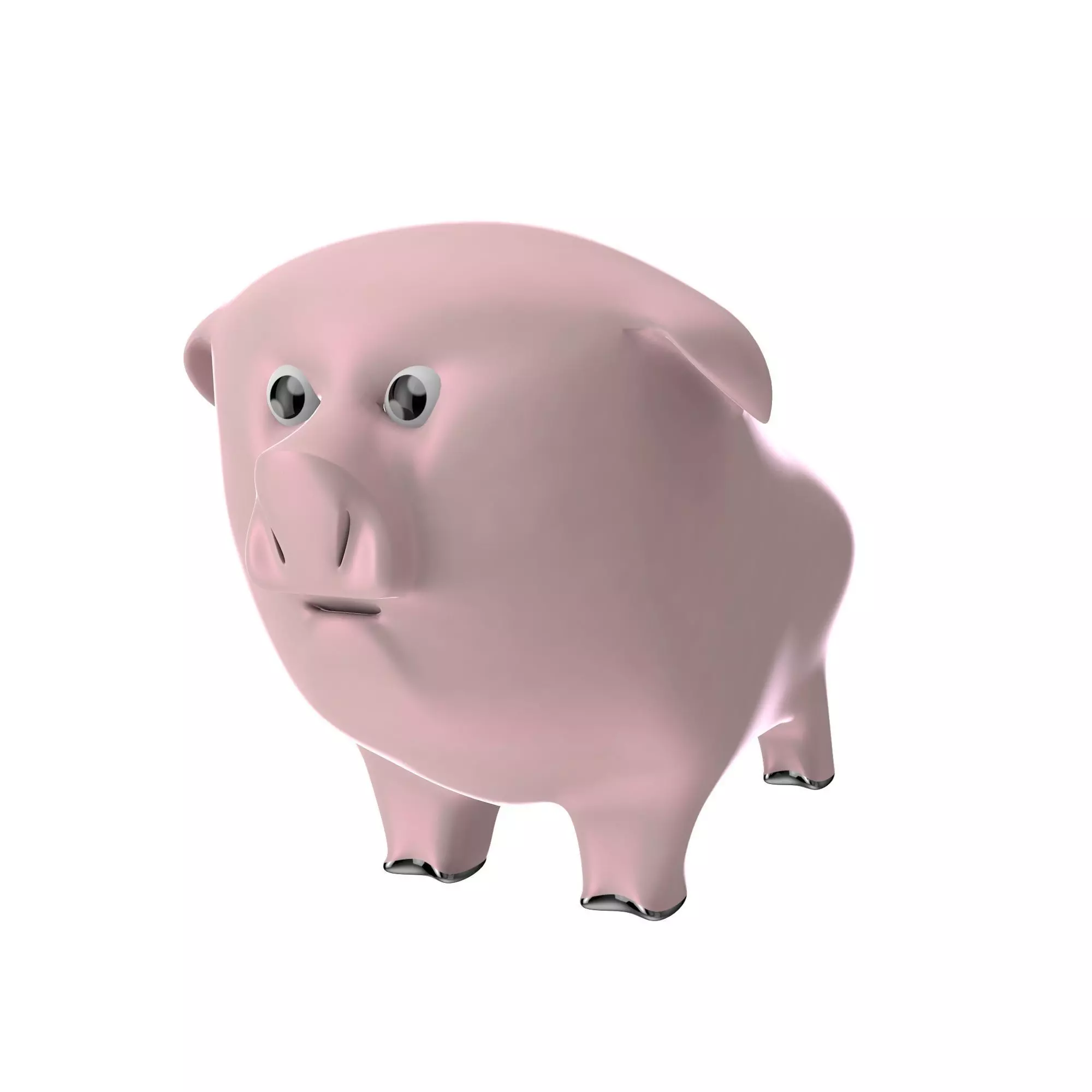 Pig toy Free low-poly 3D model_0