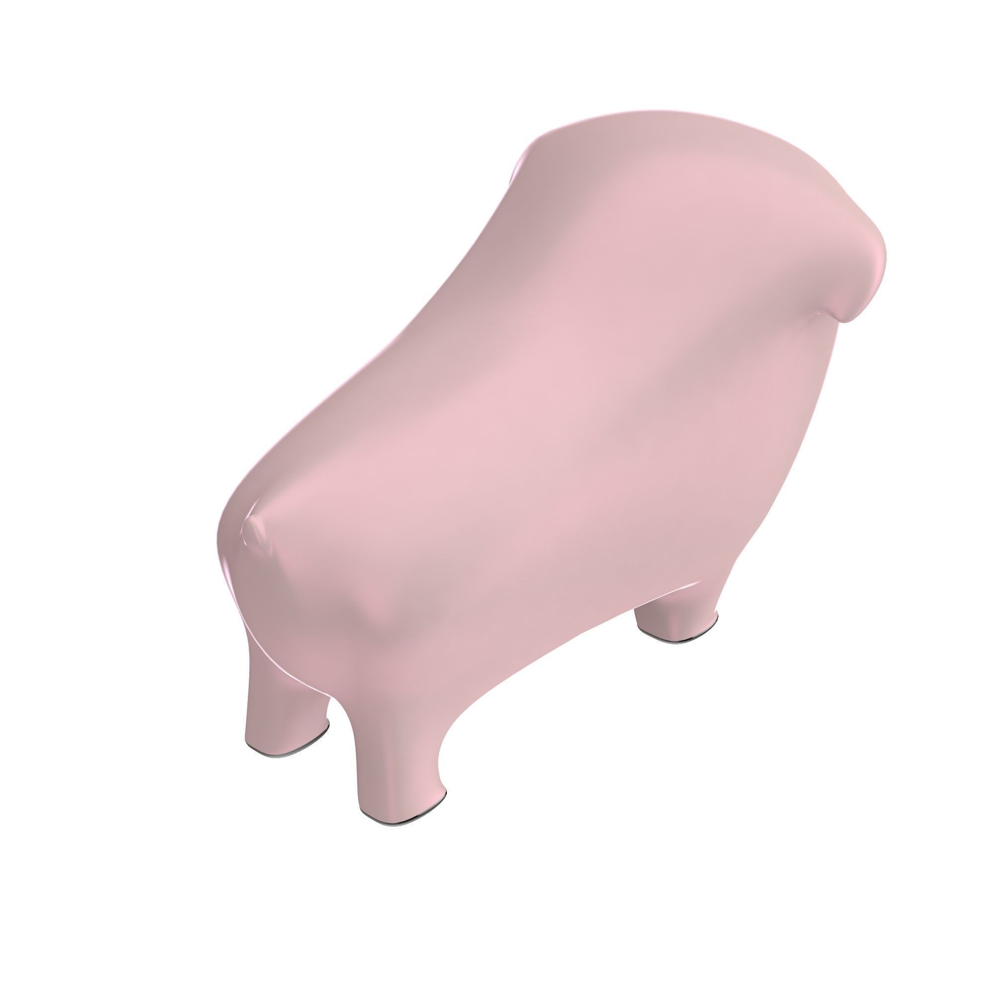 Pig toy Free low-poly 3D model_4