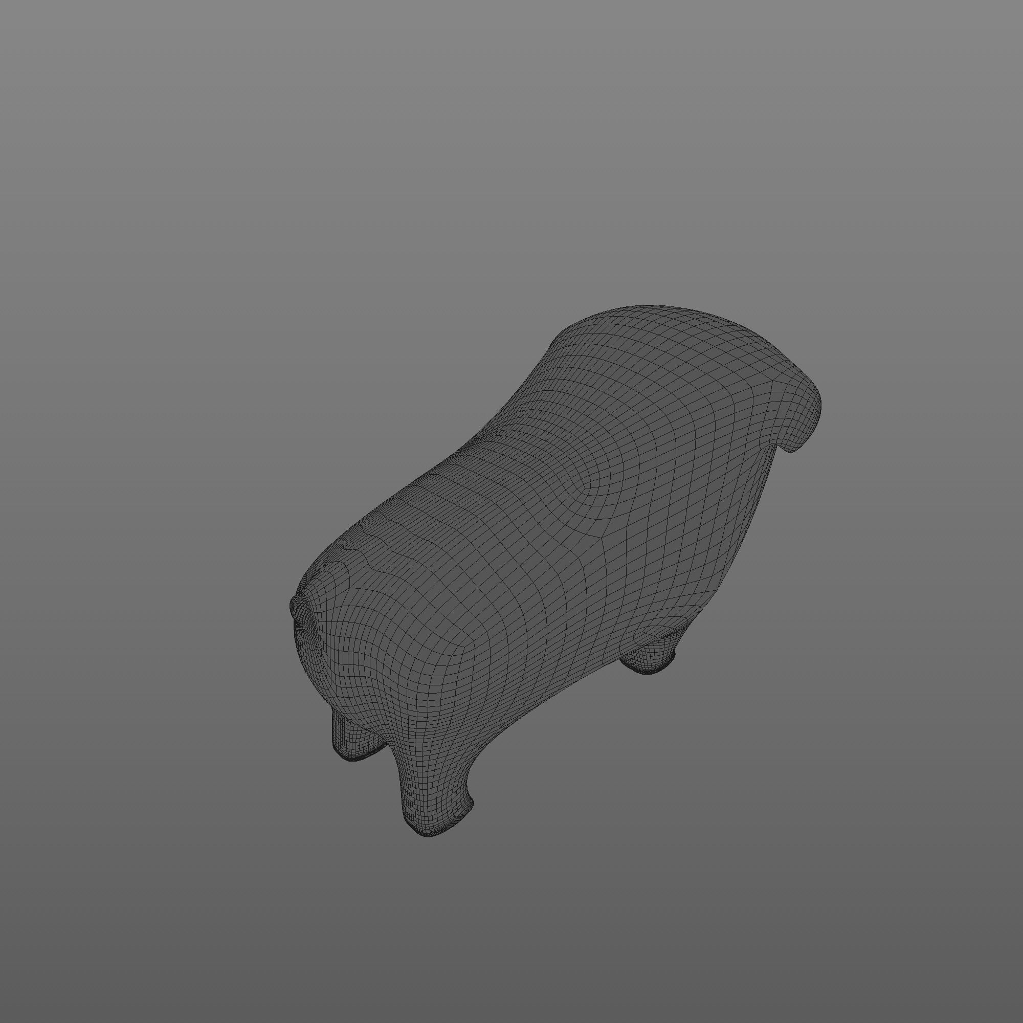 Pig toy Free low-poly 3D model_10