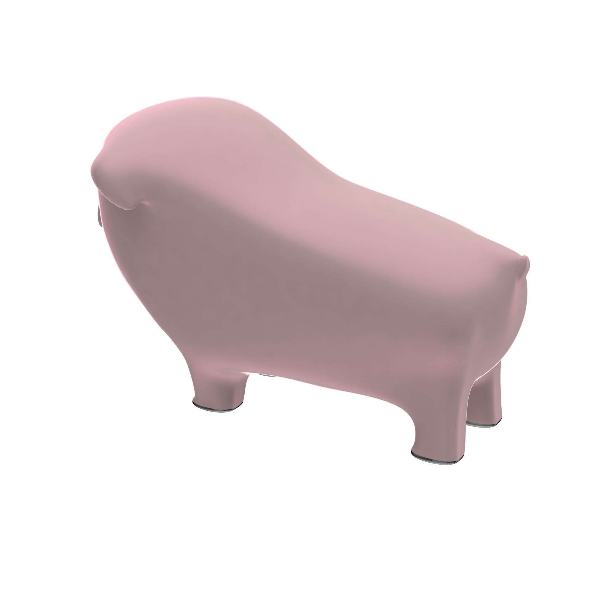 Pig toy Free low-poly 3D model_3