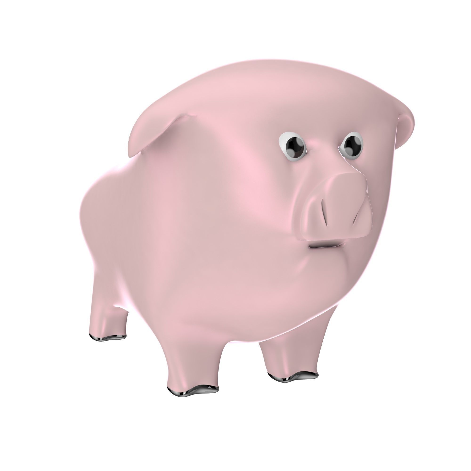 Pig toy Free low-poly 3D model_2